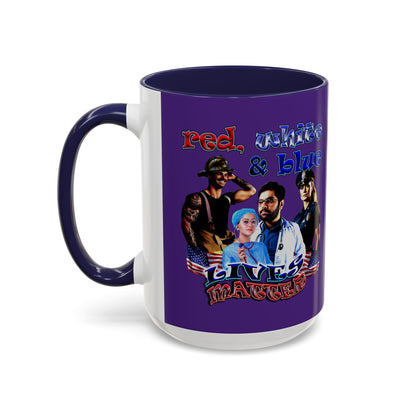 rw&b lives matter - Accent Mug (purple)