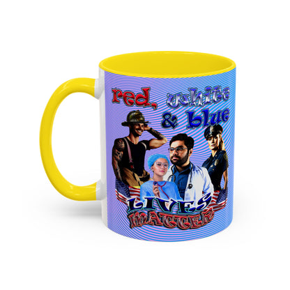 rw&b lives matter - Accent Mug (light blue-purple wave)