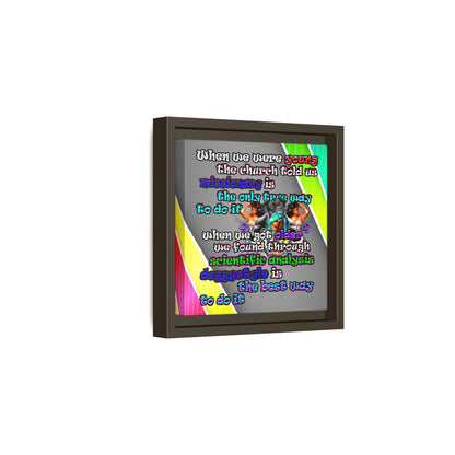 doggystyle - framed canvas art (rainbow split)