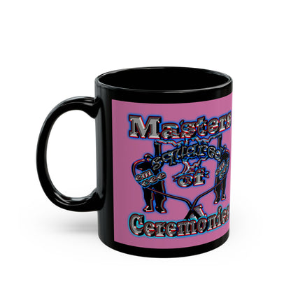 em cee squared - Black Mug (light pink)