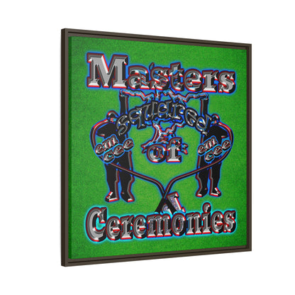 em cee squared - framed canvas art (green turf)