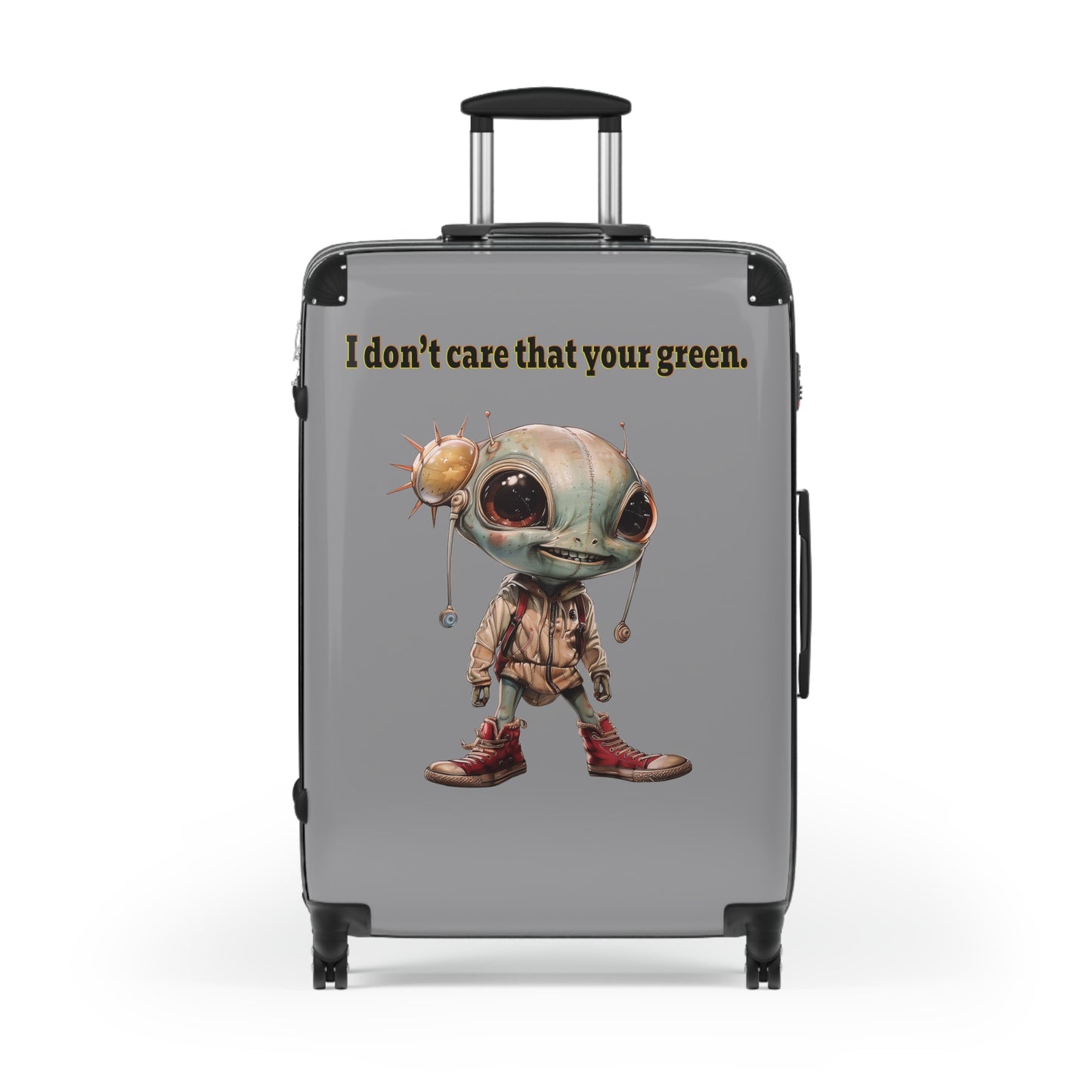 I don't care that your green - Suitcase (grey)