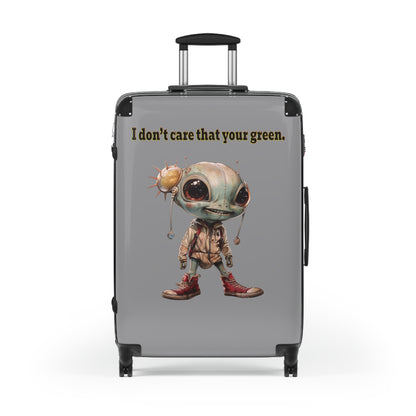 I don't care that your green - Suitcase (grey)