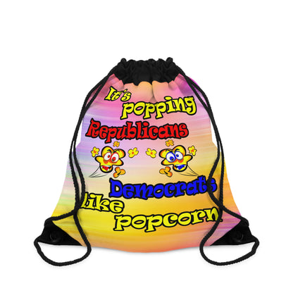 popping like popcorn - Drawstring Bag (color blur)