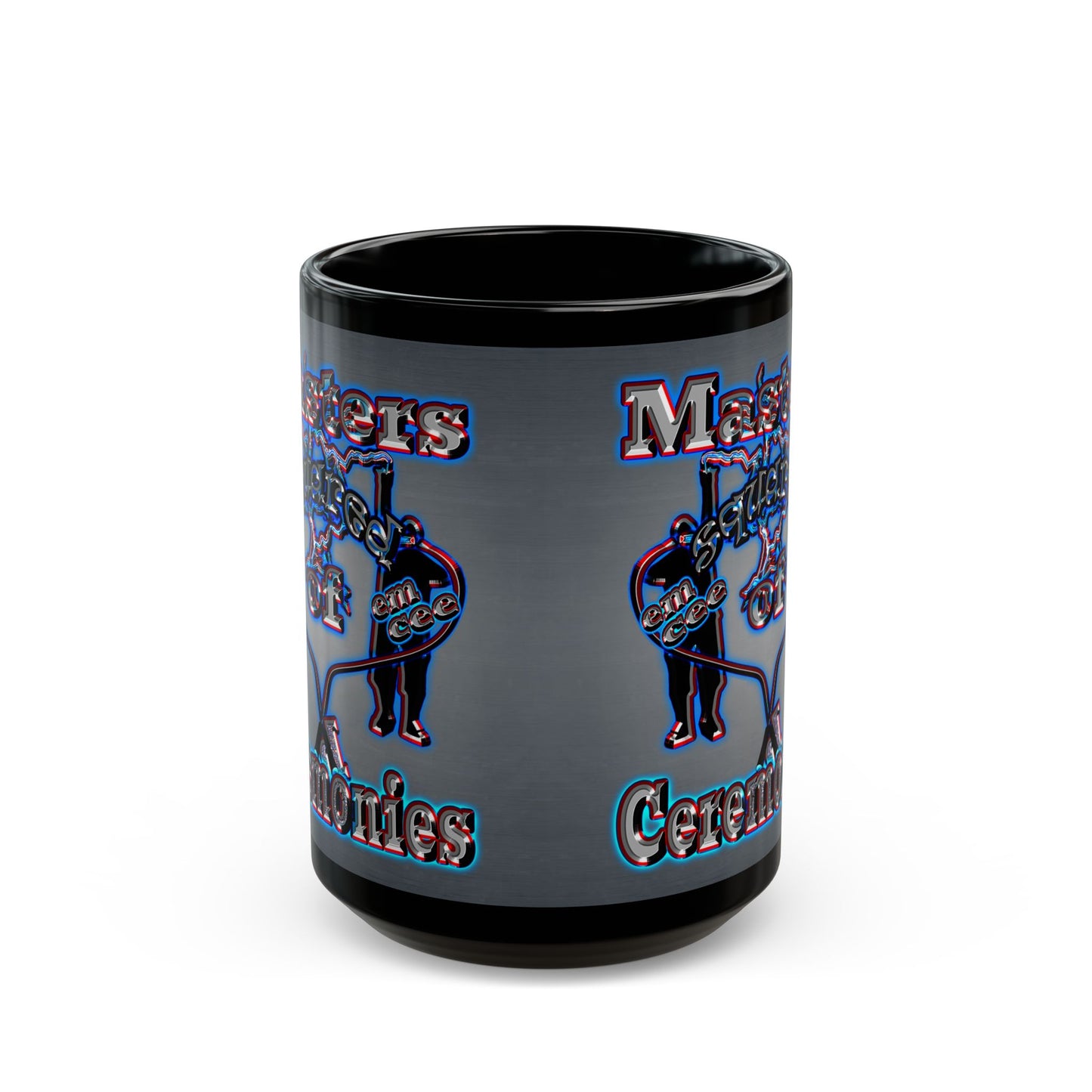 em cee squared - Black Mug (grey-light grey)