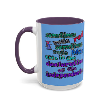 declaration of the independents - Accent Mug (light blue)