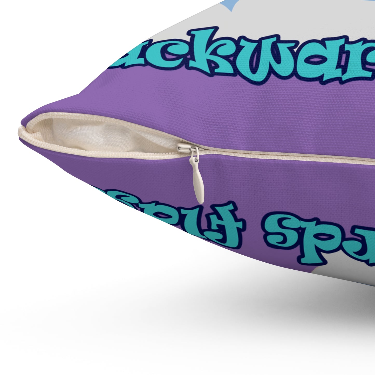 shoot for the stars - Spun Polyester Square Pillow - (light purple)