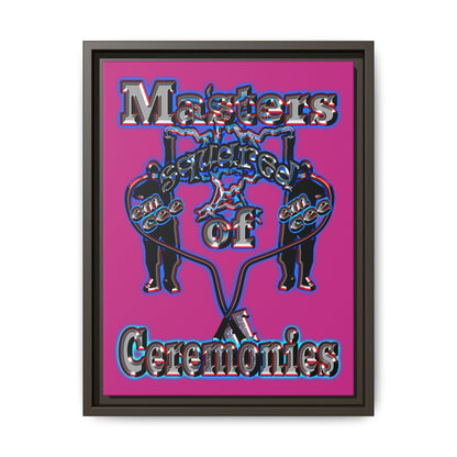 em cee squared - framed canvas art (pink)