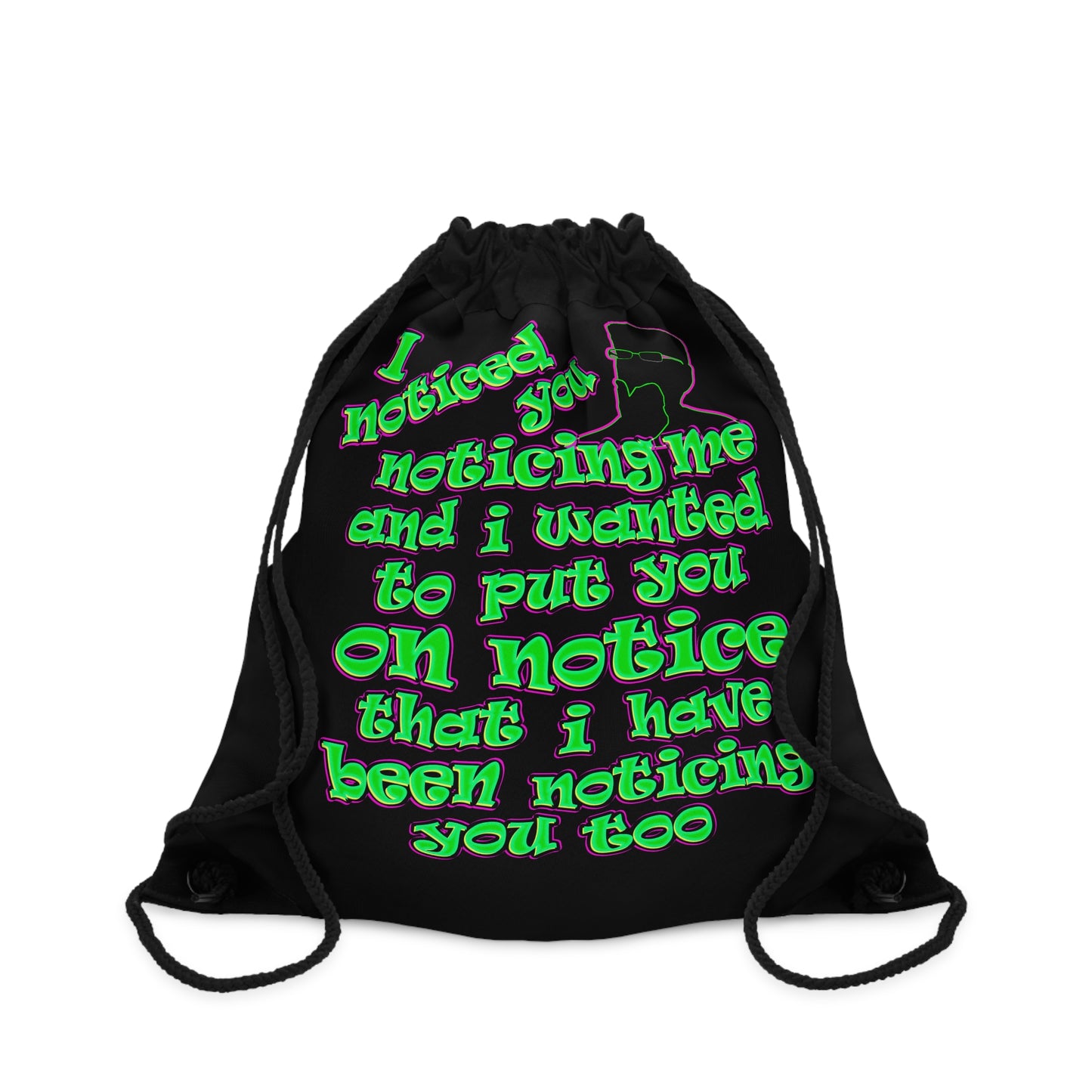 noticed you noticing - Drawstring Bag (black)