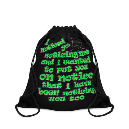 noticed you noticing - Drawstring Bag (black)