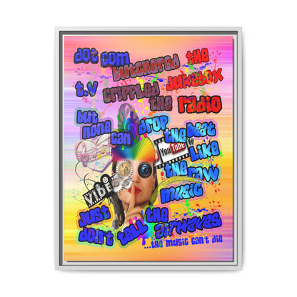 drop the beat - framed canvas art (color blur)