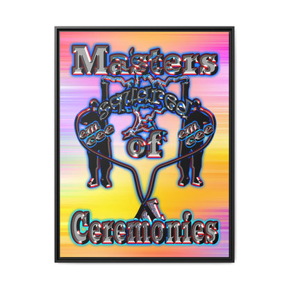 em cee squared - framed canvas art (color blur)
