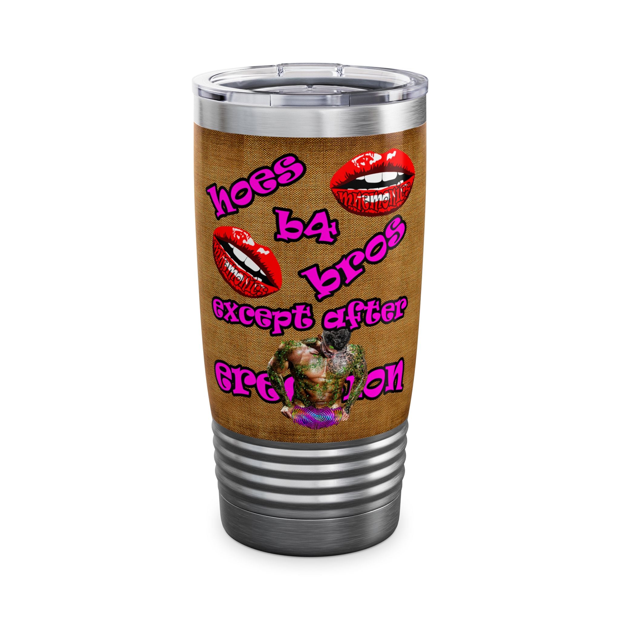 hoes b4 bros - Ringneck Tumbler, 20oz (brown papyrus)