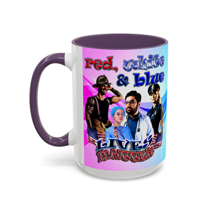 rw&b lives matter - Accent Mug (light blue-pink wave)