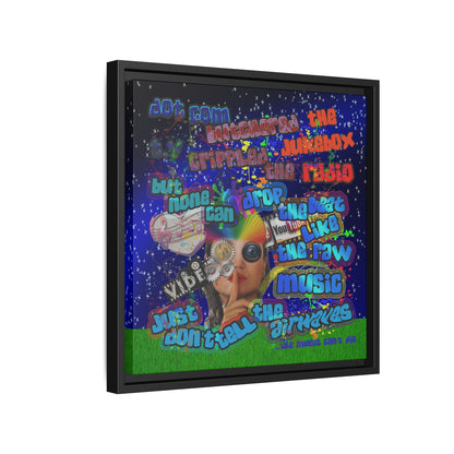 drop the beat - framed canvas art ('snoops' background)