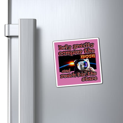 defy conquer reach - Magnets - (light pink)