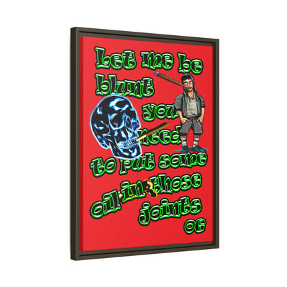 og - framed canvas art (red)