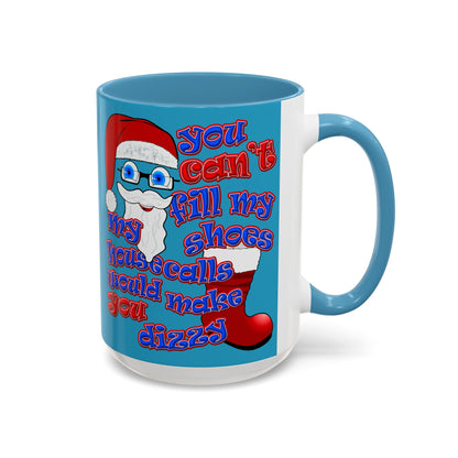 santa's shoes - Accent Mug (turquoise)