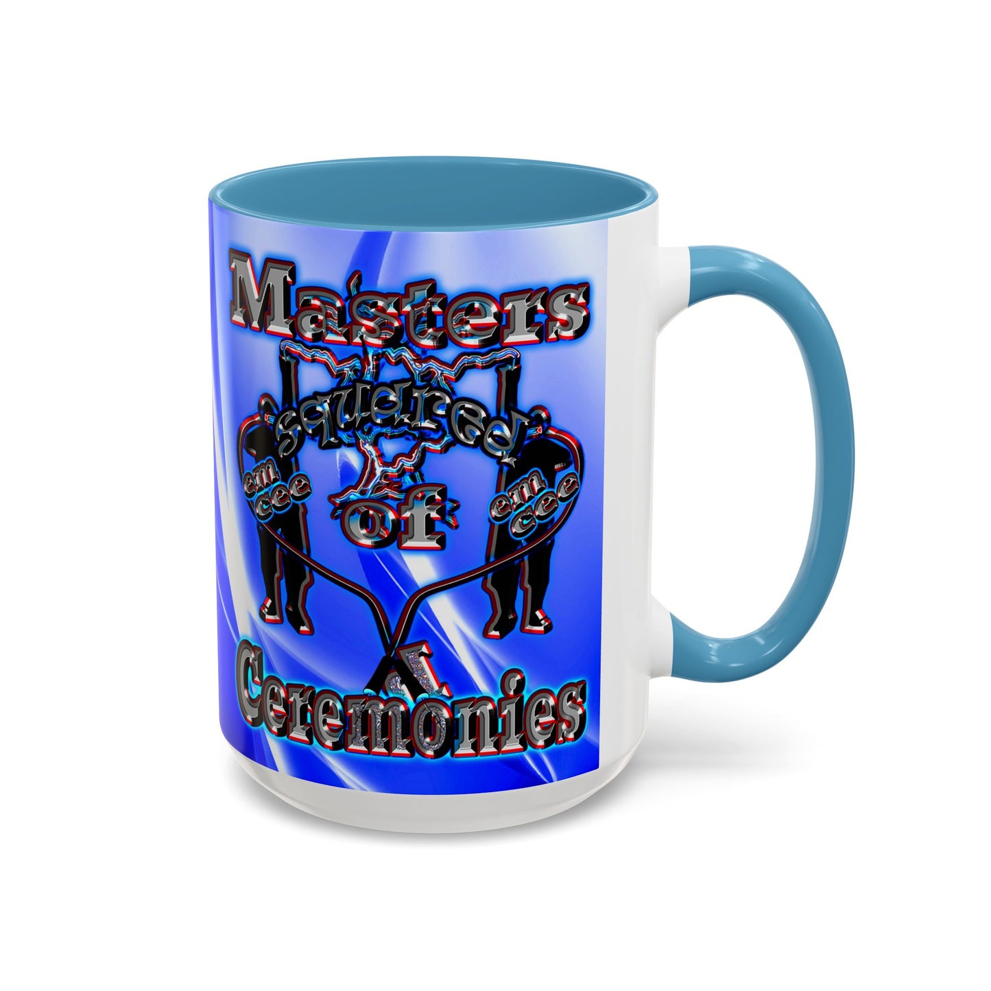 em cee squared - Accent Mug (blue-white wave)