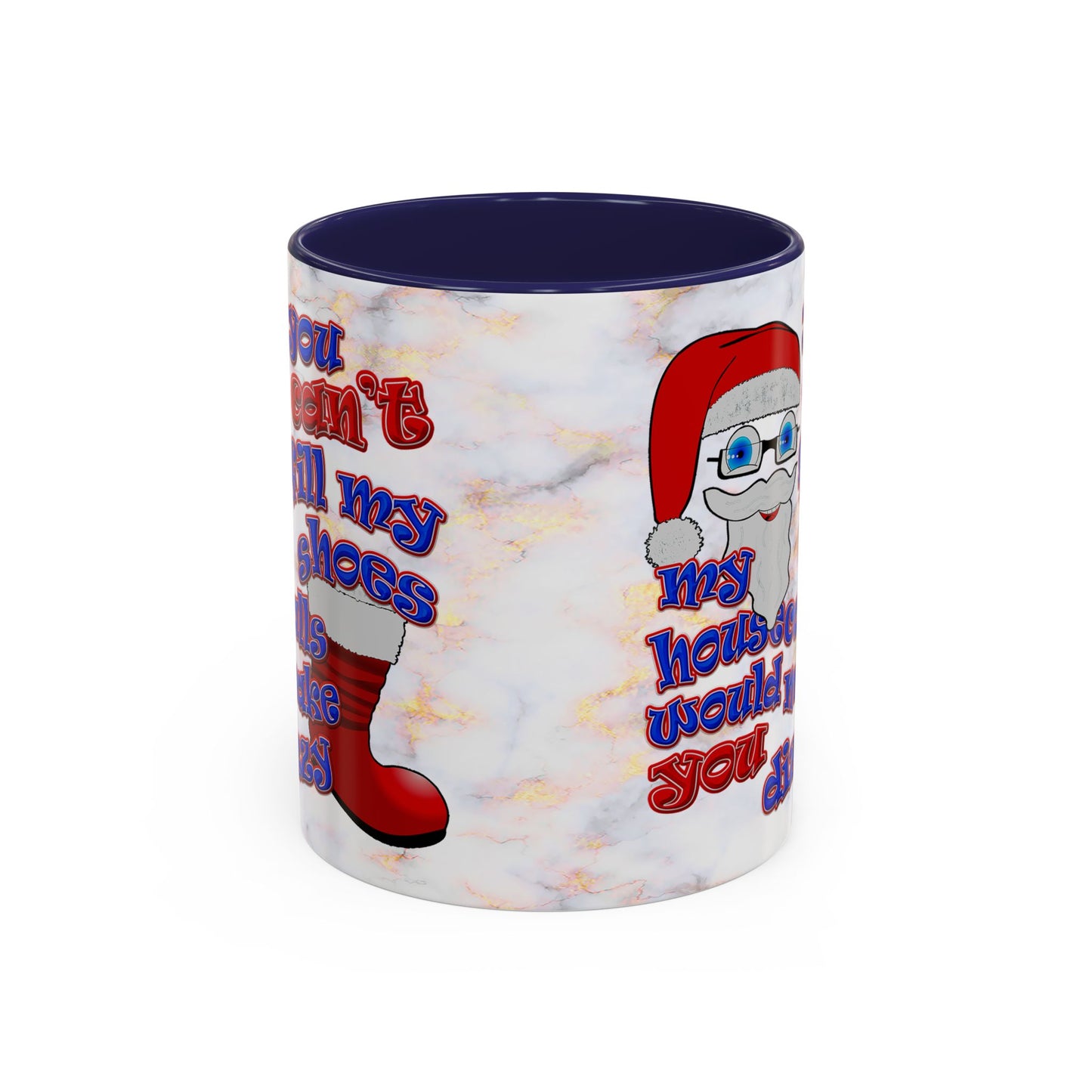 santa's shoes - Accent Mug (white marble)