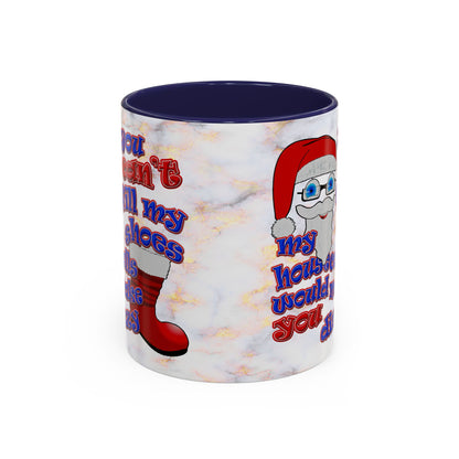 santa's shoes - Accent Mug (white marble)