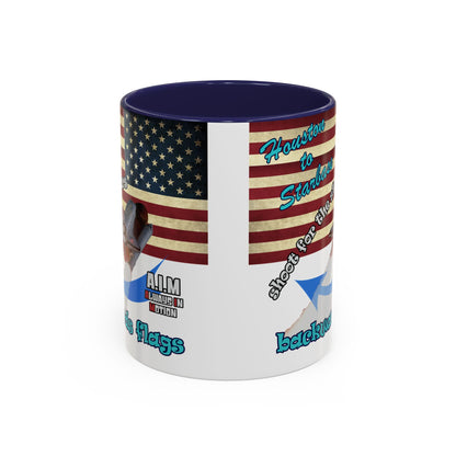 shoot for the stars - Accent Mug (white)