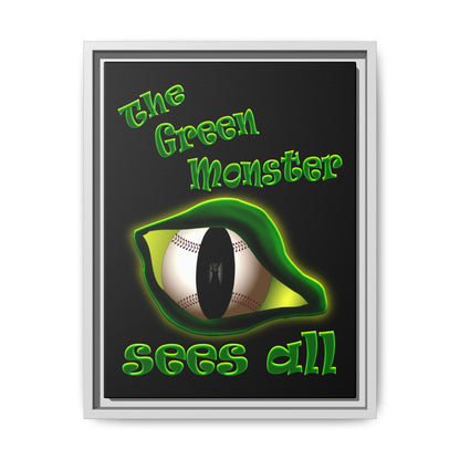 green monster - framed canvas art (black)
