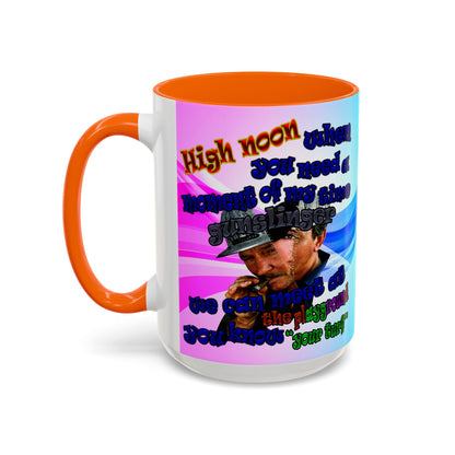 high noon - Accent Mug (light blue-pink wave)