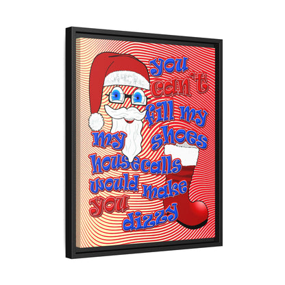 santa's shoes - framed canvas art (yellow-orange wave)
