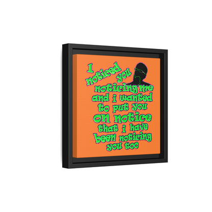 noticed you noticing - framed canvas art (crusta)