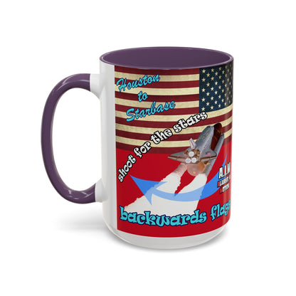 shoot for the stars - Accent Mug (dark red)