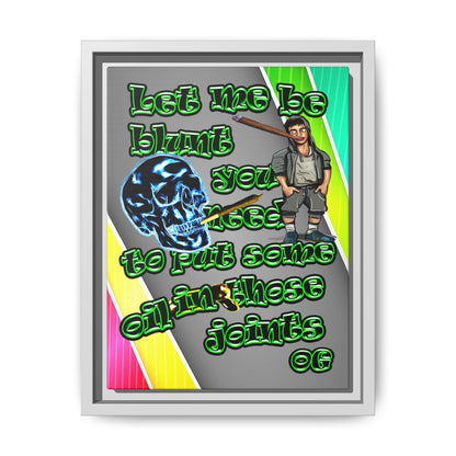 og - framed canvas art (rainbow split)