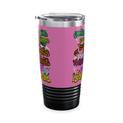 the bum's shit - Ringneck Tumbler, 20oz (light pink)