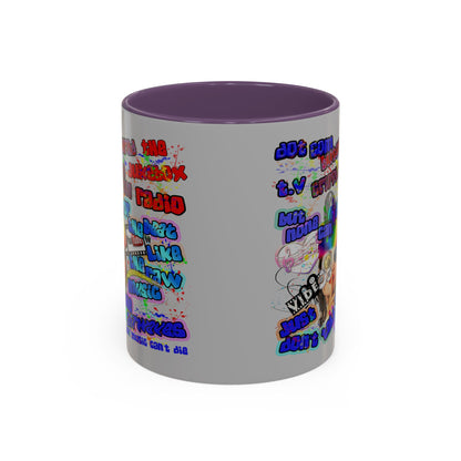 drop the beat - Accent Mug (light grey)
