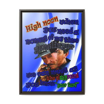 high noon - framed canvas art (blue-white wave)