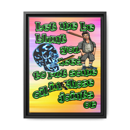 og - framed canvas art (color blur)