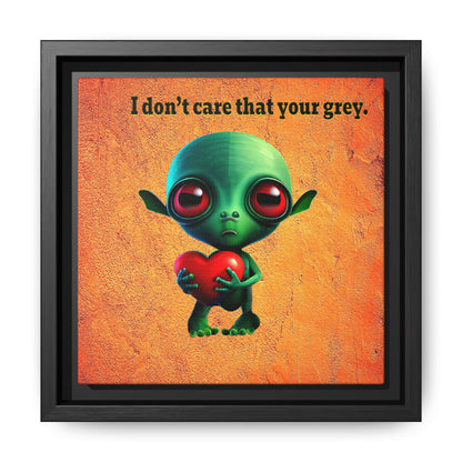 I don't care that your grey - framed canvas art (burnt orange)