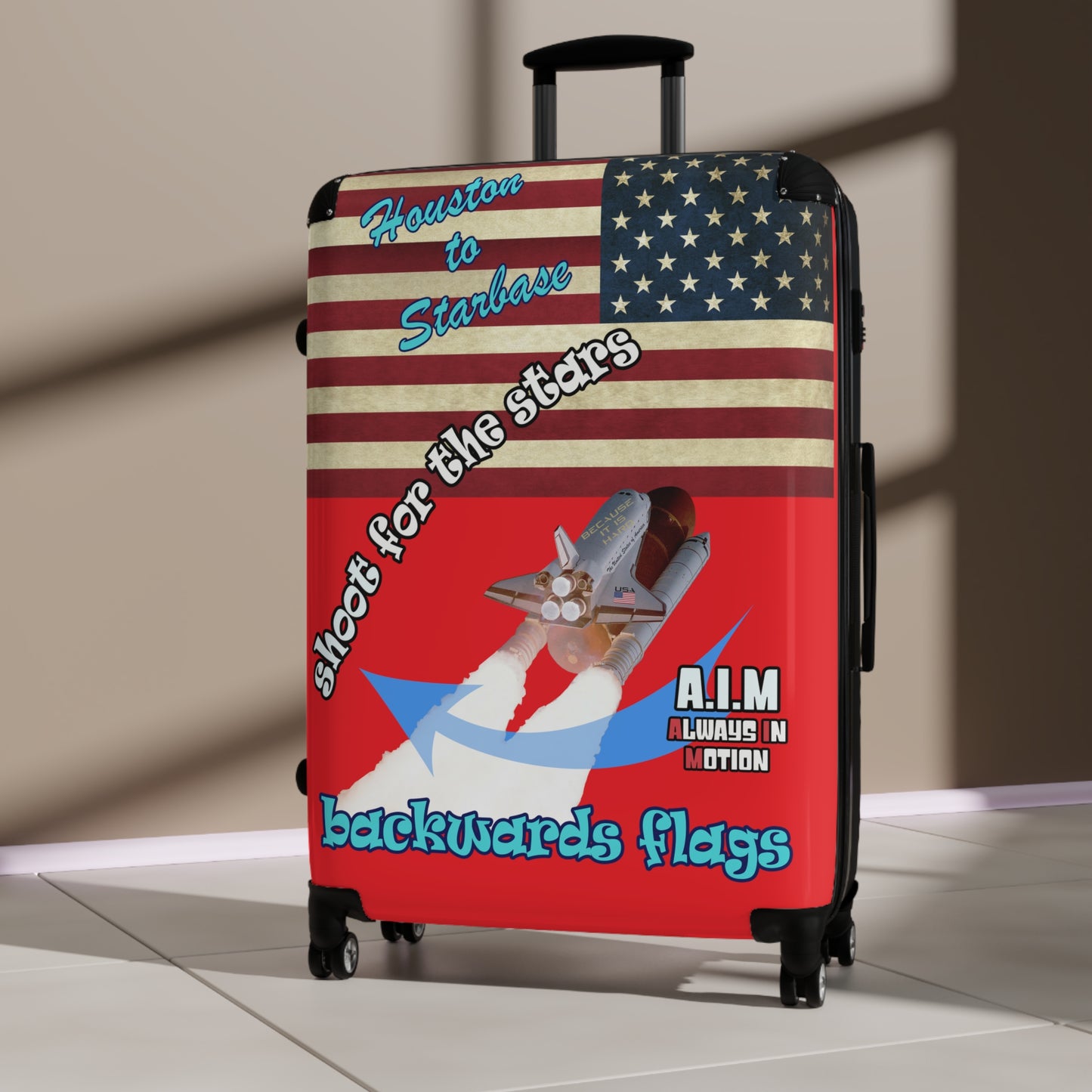 shoot for the stars - Suitcase (red)