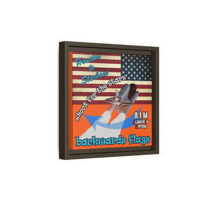 shoot for the stars - framed canvas art (orange)
