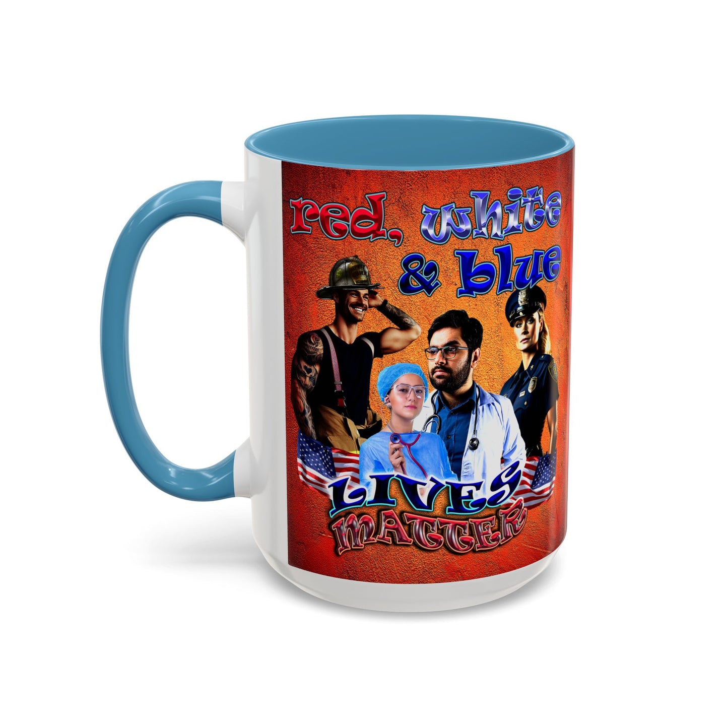 rw&b lives matter - Accent Mug (burnt orange)
