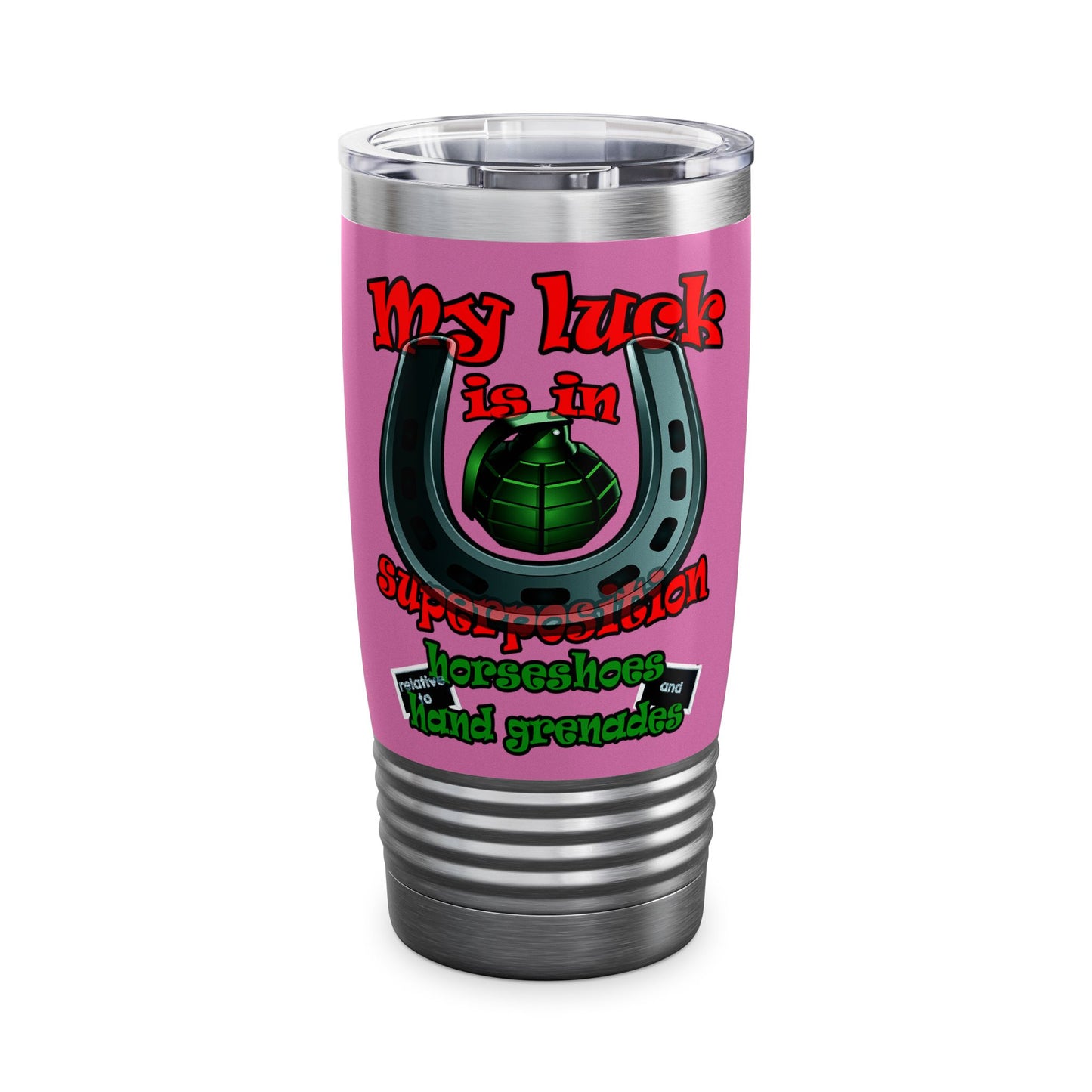 my luck - Ringneck Tumbler, 20oz (light pink)