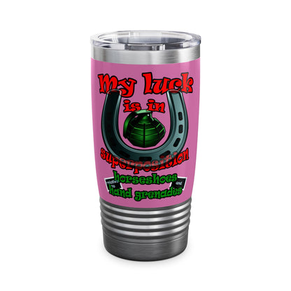 my luck - Ringneck Tumbler, 20oz (light pink)