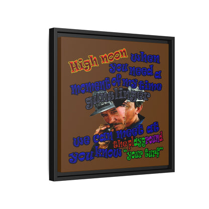 high noon - framed canvas art (brown)