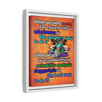 doggystyle - framed canvas art (burnt orange)