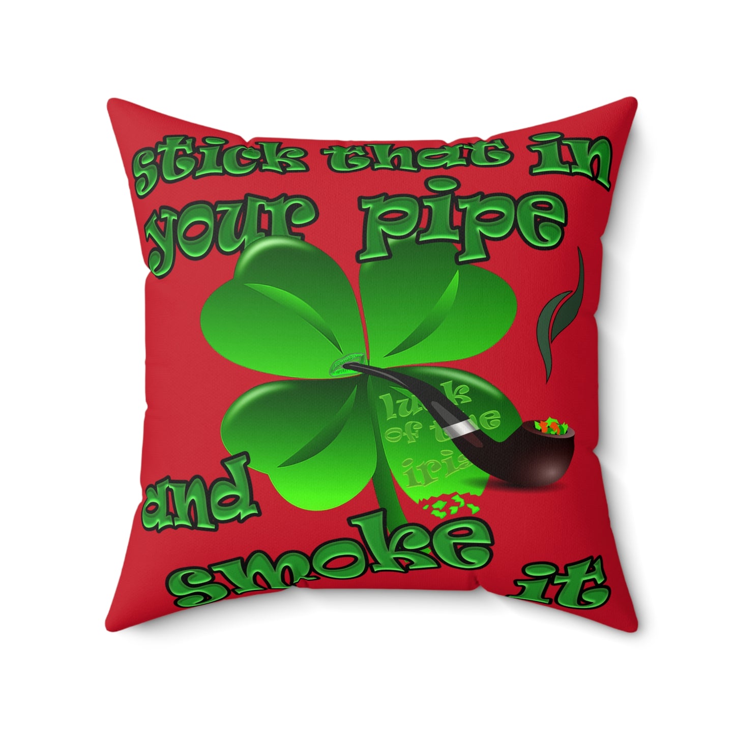 celtics logo - Faux Suede Square Pillow - (dark red)