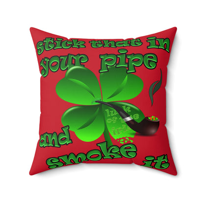 celtics logo - Faux Suede Square Pillow - (dark red)