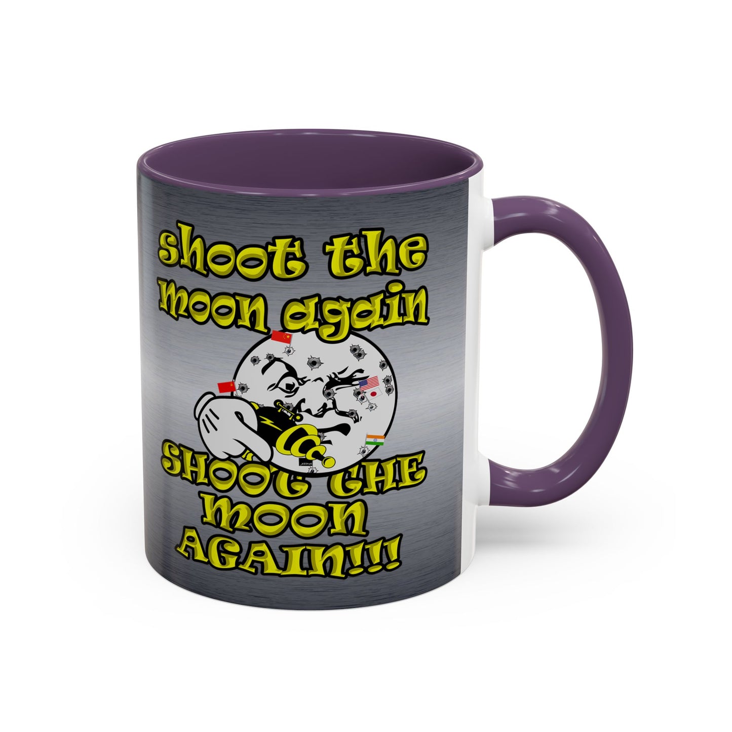 shoot the moon again - Accent Mug (brushed nickel)