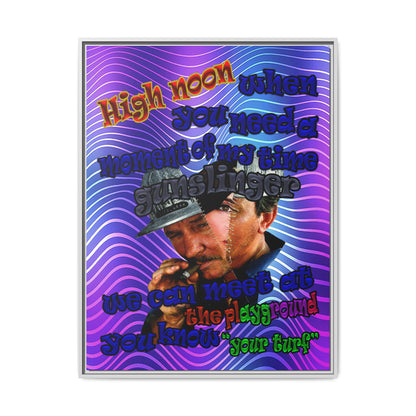high noon - framed canvas art (purple wave)