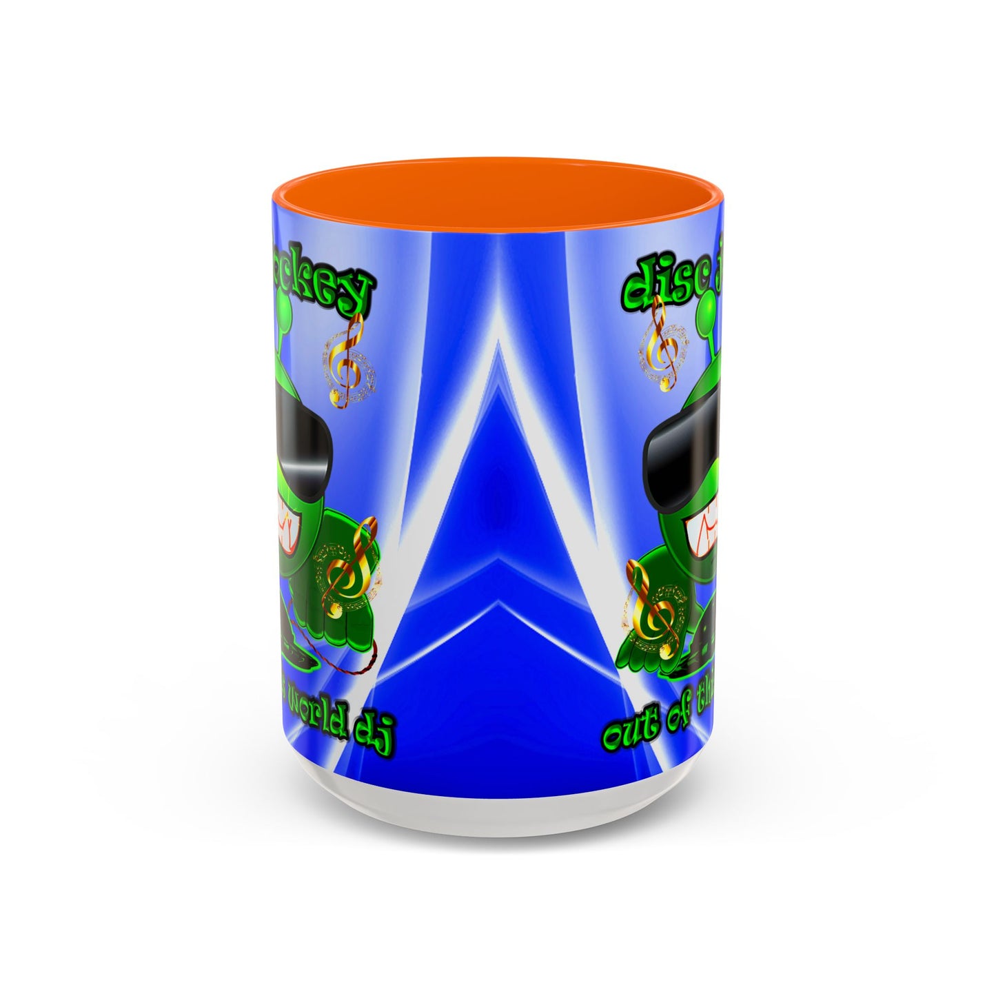 disc jockey - Accent Mug (blue-white wave)