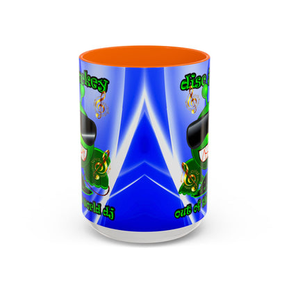 disc jockey - Accent Mug (blue-white wave)